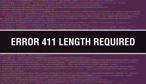Error 411 Length Required Digital Java Code Text Error 411 — Stock Photo, Image