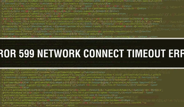 Ошибка 599 Network Connexion Timeout Ошибка Background Digital Binary Data — стоковое фото