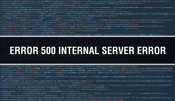 Error 500 Belső Szerver Hiba Digitális Java Kód Szöveggel Error — Stock Fotó
