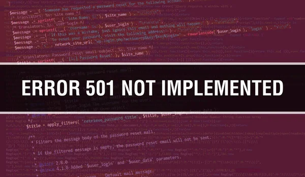 Errore 501 Non Implementato Concetto Illustrazione Utilizzando Codice Sviluppo Programmi — Foto Stock