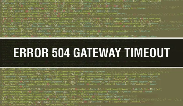 Ошибка 504 Gateway Timeout Random Parts Program Code Ошибка 504 — стоковое фото