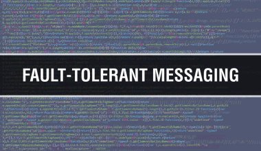 Programın Rastgele Parçaları ile toleranslı mesaj konsepti. Yazılım geliştiricisi ve Bilgisayar betiğinin programlama kodları soyut teknoloji arkaplanı ile hatalı toleranslı ileti