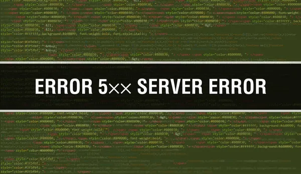 Błąd Koncepcja Błędu Serwera Losowymi Częściami Kodu Programowego Błąd Tekst — Zdjęcie stockowe
