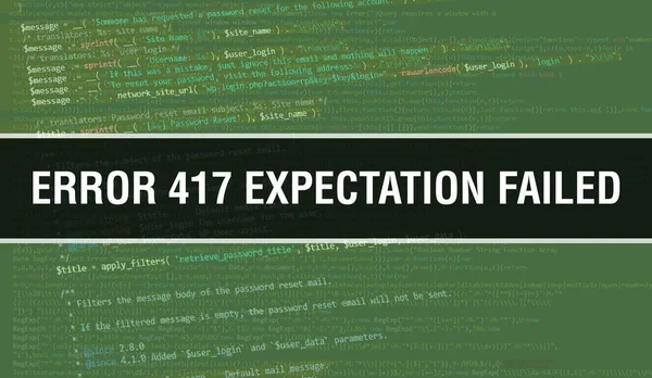 Ошибка 417 Expectation Failed Concept Illustration Using Code Developing Programs — стоковое фото