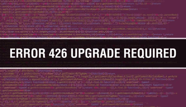 Fout 426 Upgrade Vereist Met Digital Java Code Tekst Fout — Stockfoto