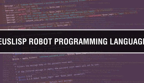 Концепция Языка Программирования Роботов Euslisp Random Parts Program Code Текст — стоковое фото