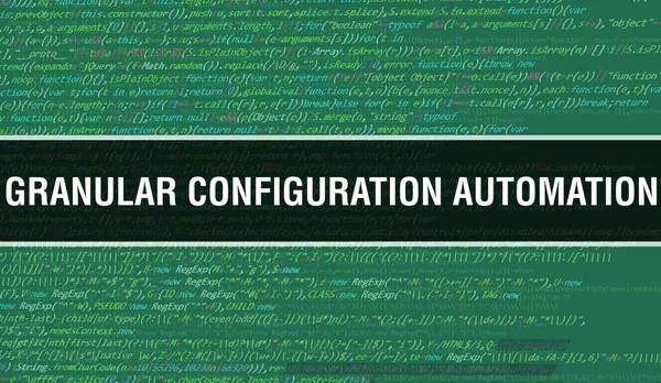 Granulat Konfiguration Automatisering Text Skriven Programmering Kod Abstrakt Teknik Bakgrund — Stockfoto