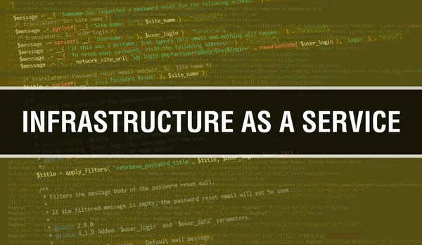 Infrastruktur Als Dienstleistungskonzept Illustration Anhand Von Code Zur Entwicklung Von — Stockfoto