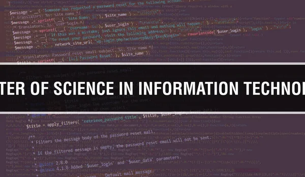 Master Science Information Technology Concept Met Random Parts Program Code — Stockfoto