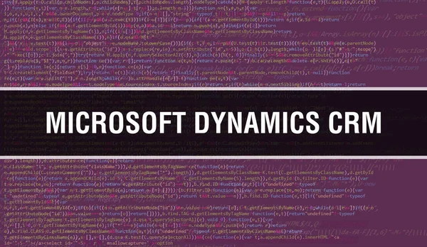 Microsoft Dynamics Crm Έννοια Τυχαία Μέρη Του Κώδικα Προγράμματος Microsoft — Φωτογραφία Αρχείου