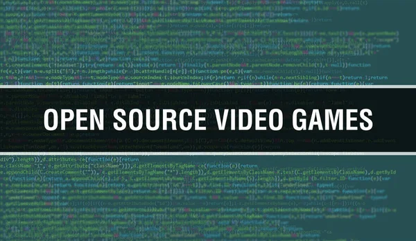 Open Source Videospiele Mit Digitalem Java Code Text Open Source — Stockfoto