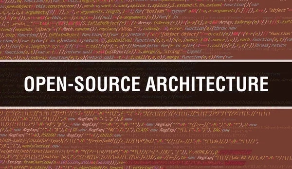 Open Source Architektur Mit Abstract Technology Binärcode Background Digitale Binärdaten — Stockfoto