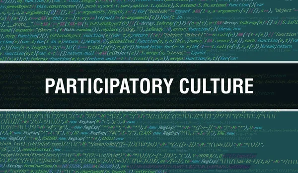 Participatory culture with Abstract Technology Binary code Background.Digital binary data and Secure Data Concept. Software