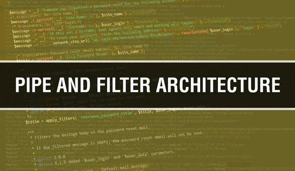 Abbildung Des Konzepts Der Rohr Und Filterarchitektur Anhand Von Code — Stockfoto