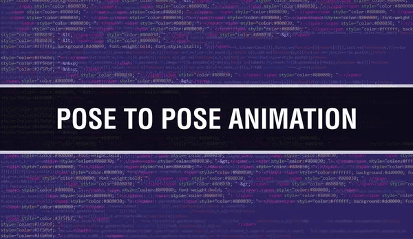 Välj Att Posera Animation Koncept Med Slumpmässiga Delar Programkod Välj — Stockfoto