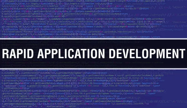 Rapid Application Development Concept Random Parts Program Code Rapid Application — Stock Photo, Image