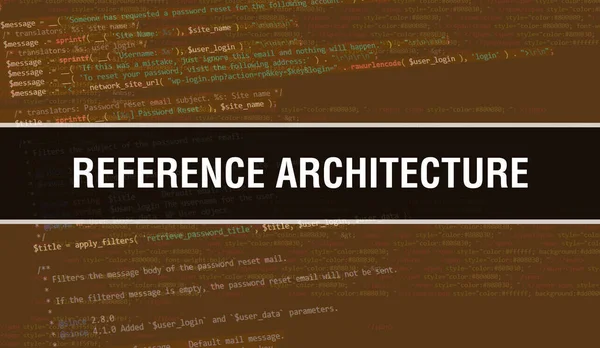 Reference Architecture Text Written Programming Code Abstract Technology Background Software — Stock Photo, Image