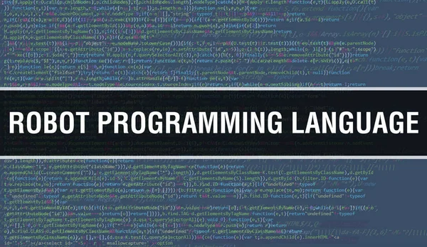 Robot Programming Language 컨셉트 Random Parts Program Code 프로그래밍 프로그래밍 — 스톡 사진