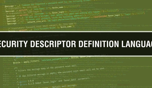 Security Descriptor Definition Language Concept Random Parts Program Code Security — Stockfoto