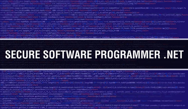 Programador Software Seguro Net Con Texto Código Java Digital Programador —  Fotos de Stock