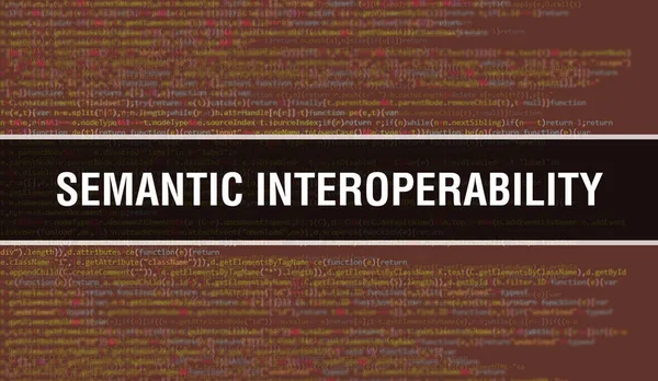 Interopérabilité Sémantique Avec Texte Code Java Numérique Interopérabilité Sémantique Concept — Photo