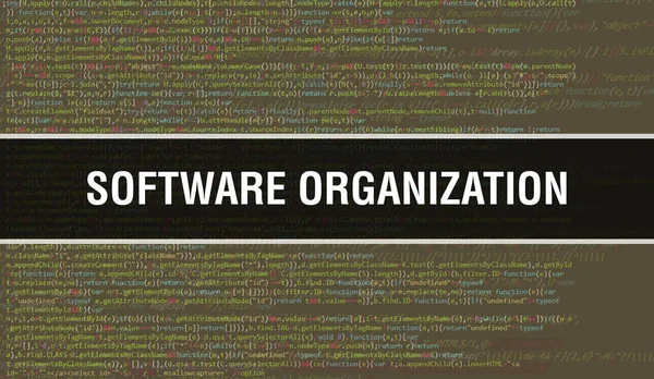 Software Organisationskonzept Mit Zufälligen Teilen Des Programmcodes Software Organisation Mit — Stockfoto