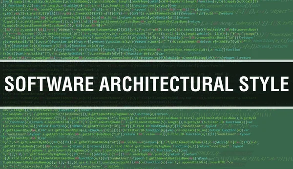 Software Architektonisches Konzept Mit Zufälligen Teilen Des Programmcodes Software Architekturstil — Stockfoto
