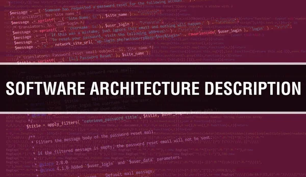 Software Architektur Beschreibung Konzept Mit Zufälligen Teilen Des Programmcodes Software — Stockfoto
