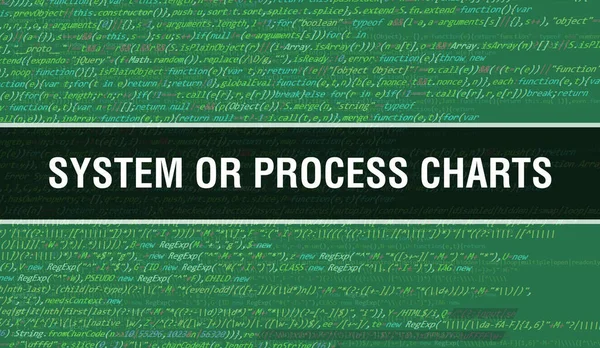 System Eller Process Diagram Med Abstrakt Teknik Binär Kod Bakgrund — Stockfoto