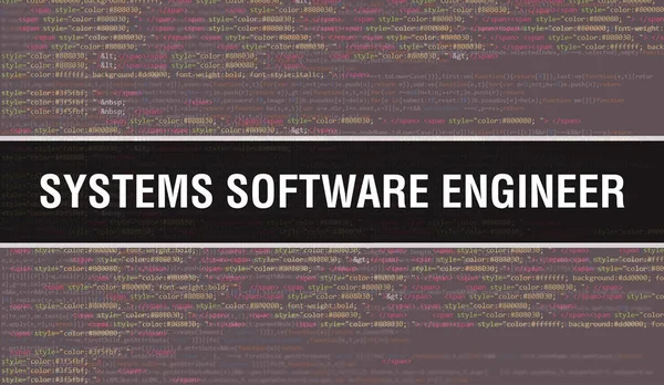 Systems Software Engineer Konsep Dengan Random Bagian Dari Program Code — Stok Foto