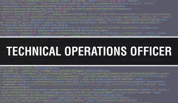 Teknisk Operations Officer Med Digital Java Kode Tekst Teknisk Operations - Stock-foto