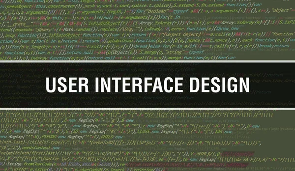 Usuário Interface Design Com Tecnologia Abstrata Código Binário Background Digital — Fotografia de Stock