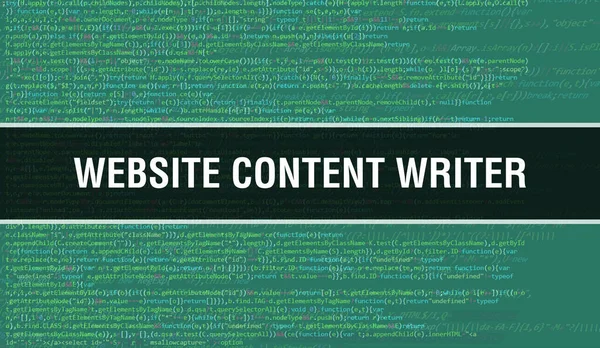 사이트 Content Writer Concept Random Parts Program Code 사이트 콘텐츠 — 스톡 사진