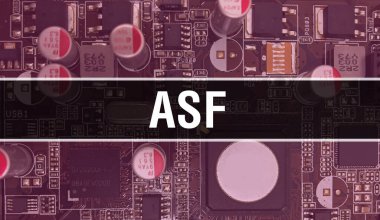 ASF ve Teknoloji Anakart Dijital. ASF ve Bilgisayar Devre Kurulu Elektronik Bilgisayar Donanım Teknolojisi Anakart Dijital Çip kavramı. Entegre devre yaban domuzu ile ASF 'yi kapat