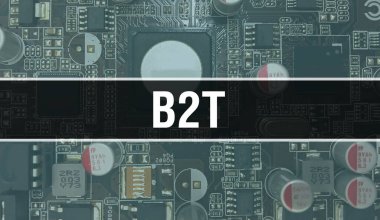Devre Panosundaki Bilgisayar Çipi kullanılarak B2T konsept illüstrasyonu. B2T entegre devre levha arka planını kapat. Elektronik Bilgisayar Donanım Teknolojisi Anakart Dijital Çip arka grubunda B2T