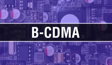 B-CDMA metin Circuit Board Electronic soyut teknoloji arkaplan yazılmıştır yazılım geliştirici ve Bilgisayar betiği. Entegre devrelerin B-CDMA konsepti. B-CDMA entegre devre bir