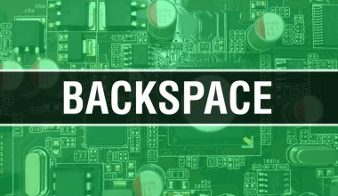 Entegre devre kartı BackGround.Dijital Elektronik Bilgisayar Donanımı ve Güvenli Veri Konsepti 'nde Elektronik bileşenleri olan arka uzay. Bilgisayar anakart ve Backspace. Arka Alan Bütünleşmesi