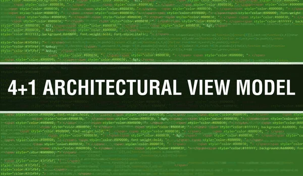 Architektoniczny Widok Model Tekst Napisany Kodowanie Abstrakcyjny Technologii Tło Programisty — Zdjęcie stockowe
