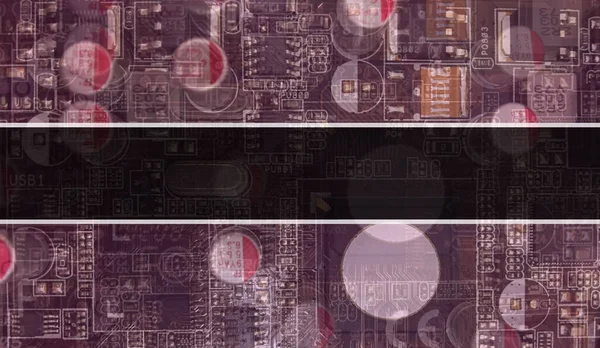 Met Electronic Computer Hardware Technologie Achtergrond Abstracte Achtergrond Met Electronic — Stockfoto