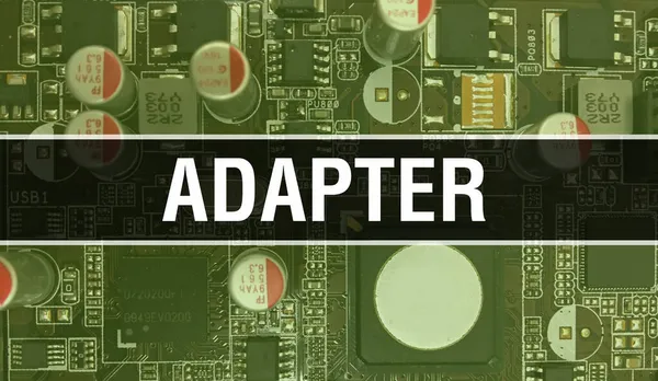 Technológia Alaplap Digitális Adapterrel Adapter Computer Circuit Board Elektronikus Számítógép — Stock Fotó