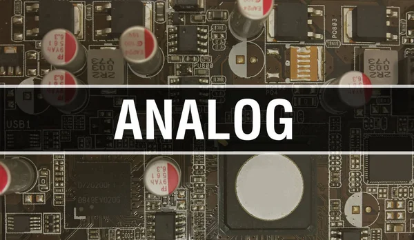 Analog Med Technology Moderkort Digital Analog Och Dator Kretskort Elektronisk — Stockfoto