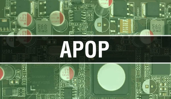 Apop Met Technologie Moederbord Digital Apop Computer Circuit Board Electronic — Stockfoto