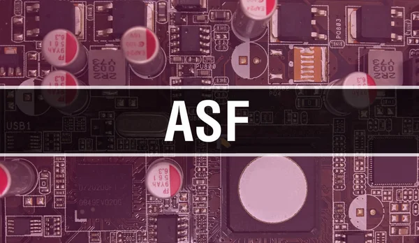 Asf Τεχνολογία Μητρική Ψηφιακή Asf Και Computer Circuit Board Ηλεκτρονική — Φωτογραφία Αρχείου