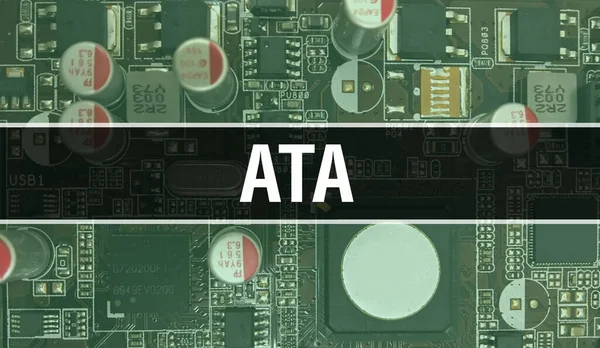 Ata Com Tecnologia Placa Mãe Digital Ata Computer Circuit Board — Fotografia de Stock