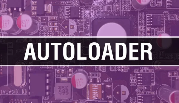 Autoloader Tekst Geschreven Circuit Board Elektronische Abstracte Technologie Achtergrond Van — Stockfoto