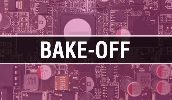 Ilustracja Koncepcji Bake Pomocą Chipu Komputerowego Płytce Obwodu Bake Zbliżenie — Zdjęcie stockowe