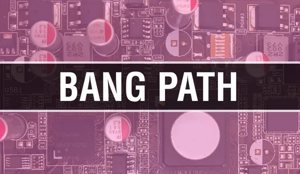 Ścieżka Bang Technologią Płyta Główna Digital Bang Path Computer Circuit — Zdjęcie stockowe