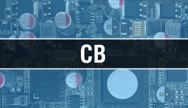 Teknoloji Anakart Dijital ile CB. CB ve Bilgisayar Devre Kurulu Elektronik Bilgisayar Donanım Teknolojisi Anakart Dijital Çip kavramı. CB 'yi entegre devre yaban domuzu ile kapat