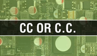 CC veya CC. Teknoloji Anakart Dijital ile. CC veya CC. ve Bilgisayar Devre Kurulu Elektronik Bilgisayar Donanım Teknolojisi Anakart Dijital Çip kavramı. CC veya CC 'yi kapatın. entegre et