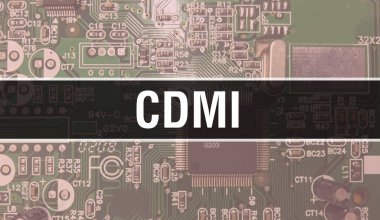 Elektronik Bilgisayar Donanım Teknolojisi geçmişi olan CDMI. Elektronik Entegre Devre ve CDMI ile soyut bir arkaplan. Elektronik Devre Kurulu. Bilgisayar Entegre Devre Domuzlu CDMI